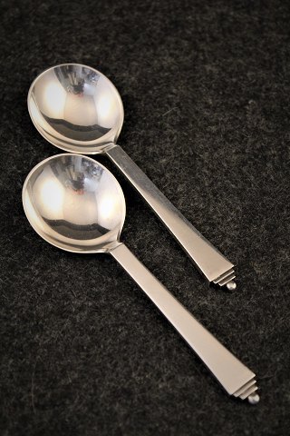 Georg Jensen "Pyramid" silver cutlery - silver / bouillon spoon, length: 13cm.