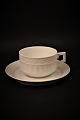 Royal Copenhagen White Fan coffee cup with saucer. 
Cup H:5cm. Dia.:8,3cm.
RC# 11545.