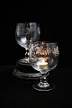 LARGE antique French hand-blown souvenir glass with writing "Amitié" 
(Friendship) and floral motifs...