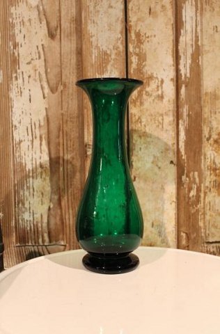 Fint , antikt hyacint glas i grøn farve