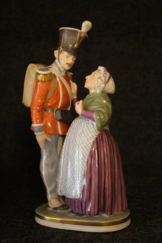Bing & Grondahl porcelain figurine, the soldier and the witch  from Hans Christian Andersen