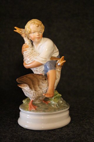 Bing & Grondahl porcelain figure, goose thief of Christian Thomsen in glaze.
