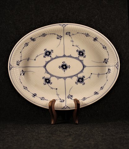 Royal Copenhagen, Blue Fluted Oval salad dish , plain, from before 1923...