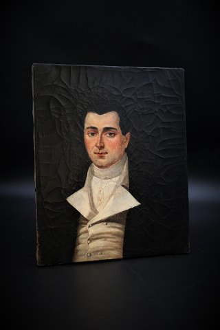 Decorative 1800 century portrait painting, oil on canvas, by fine Lord.
Measures: 27x22cm.