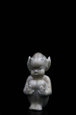 Rare Royal Copenhagen, small Faun figure by Arno Malinowski, height: 6,5 cm. RC#2249. Is in whole and in good condition.