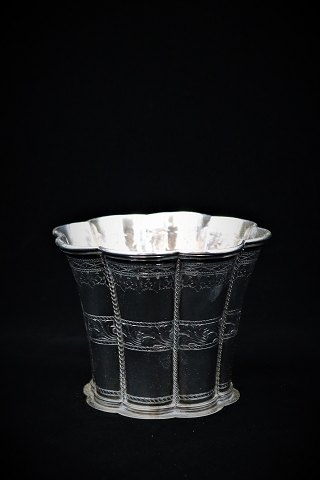 Large Margrethe d.In drinking cup in sterling silver.H:10,8cm. Dia.:14,5cm. ...