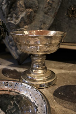 Large antique, 1800 century bowl on foot in poor man