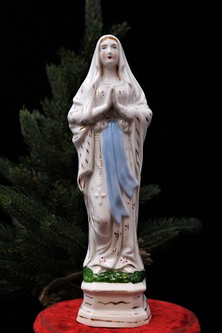 Dekorativ , gammel Madonna figur i porcelæn af Jomfru Maria...