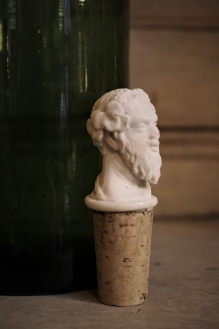 19th century wine stopper from Royal Copenhagen in the shape of a man