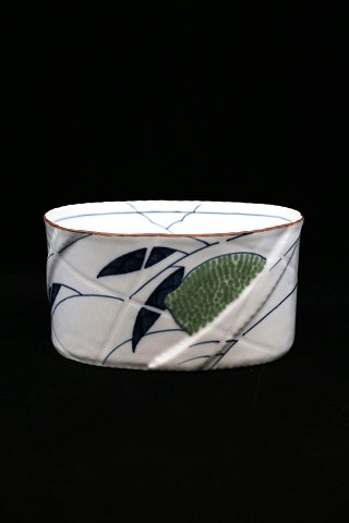 Fine oval Anne Marie Trolle bowl in porcelain from Royal Copenhagen...