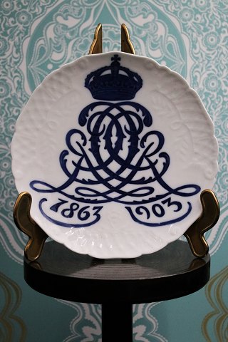 Royal Copenhagen commemorative plate 1863-1903.
Christian IX