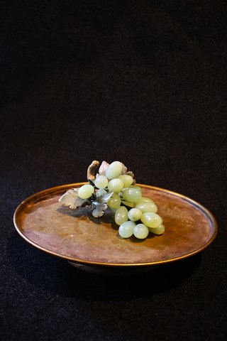 Decorative grape bunch in green jade...