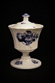 Marble jar with lid on foot in Blue Flower (Angular) from Royal Copenhagen...