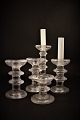 Finnish Iittala Festivo candlesticks in glass. Several different sizes are available.H:12,5cm.