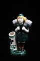 Rare Aluminia figure of scout in glazed faience.Height:17,5cm. Is intact and in good condition.