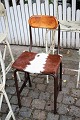 Old industrial work chair from the Georg Jensen factory...Seat covered with cowhide...