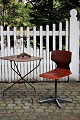 Tysk Vintage Pagwood skrivebordsstol / spisebordsstol i forstøbt træ med metal fod fra 60érne...