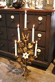 Antique, decorative French church candlestick in bronze  from the 1800s...