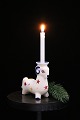 Aluminia faience Christmas/Easter goat with space for a small Christmas candle 
on the head...