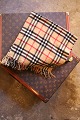 Vintage Berberrys - London pure cashmere scarf with classic Berberrys check...