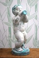 Michael Andersen glaseret keramik (Bornholm - 3266)  figur af dreng med 
trompet...